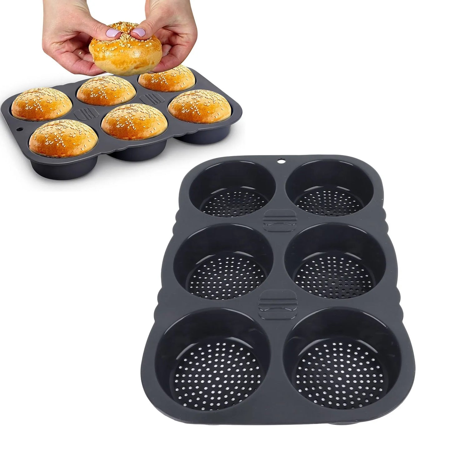 Hamburger bakplat 6x